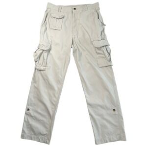 JL Powell Mens Cargo Pants Size 36x34 Khaki Utility Tactical Hiking Outdoor